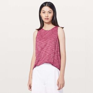 Lululemon Low Key Tank *Silver Heathered Ruby Red size 6